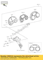 Qui puoi ordinare meter-assy, ?? Combinazione, un da Kawasaki , con numero parte 250310670: