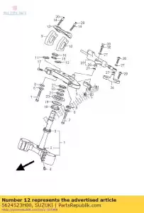 suzuki 5624523H00 rubber,holder - Bottom side