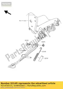 kawasaki 921450515 resorte, soporte lateral zr1000b7f - Lado inferior