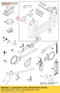 ktm 56012001000 assy support (without holder) - Bottom side