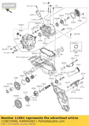 Qui puoi ordinare guarnizione, titolare da Kawasaki , con numero parte 110610948: