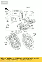 430411889FE, Kawasaki, zacisk-zespó?, fr, lh, m. kawasaki zr s 750 7, Nowy