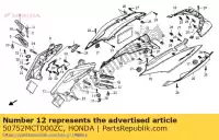 50752MCT000ZC, Honda, Brazo, l. paso de pasajero * nh3 honda fjs silver wing d a swt fjs400a fjs400d fjs400 fjs600a fjs600d 400 600 , Nuevo