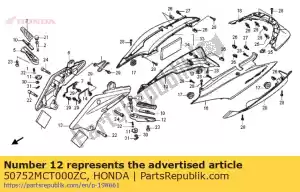 Honda 50752MCT000ZC bras, l. étape passager * nh3 - La partie au fond