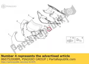 Piaggio Group 86075200BM linker dashboard plug. wit - Onderkant