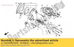 honda 11365MAZ000 plate, drive chain guide - Bottom side