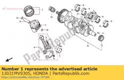 ringset, zuiger o van Honda, met onderdeel nummer 13031MV9305, bestel je hier online: