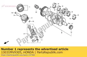 Honda 13031MV9305 ringset, zuiger o - Onderkant