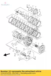 suzuki 2161431E20 vis, cl.spring - La partie au fond