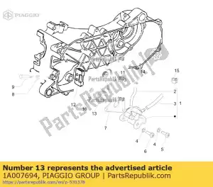 Piaggio Group 1A007694 versnelling - Onderkant