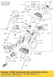 Here you can order the 01 holder from Kawasaki, with part number 13280Y020: