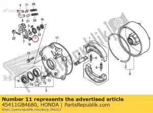 Honda 45411GB4680 resorte, retorno del brazo del freno - Lado inferior