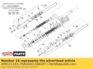 aprilia AP8121183 tornillo - Lado inferior