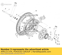 Aprilia AP8121334, Borgring d.42, OEM: Aprilia AP8121334