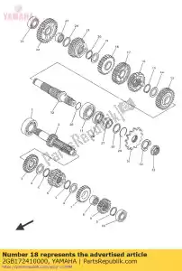 yamaha 2GB172410000 versnelling, 4e wiel - Onderkant