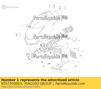 65573000EU, Piaggio Group, proteção traseira piaggio liberty t v e moc 125 150 50 4 2 3, Novo