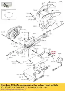 kawasaki 921450753 spring klx250t9f - Lado inferior