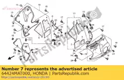 Aqui você pode pedir o guarda, l. Menor calor da capota em Honda , com o número da peça 64424MAT000: