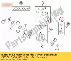 ktm 45230015000 varilla de pistón rep-set 09 - Lado inferior