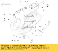 62212740VM, Piaggio Group, carenagem inferior esquerda     , Novo