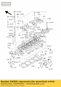 Kawasaki 920551546 ring-o, 1,9x40 - Lado inferior