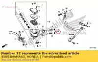 45553MAMA60, Honda, capuchon, support de maître-cylindre de frein honda  gl 1500 1800 1988 1989 1990 1991 1992 1993 1994 1995 1996 1997 1998 1999 2000 2001 2002 2003 2004 2005 2006 2007 2008 2009 2010 2012 2013 2017 2018 2019, Nouveau