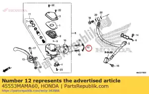 honda 45553MAMA60 cap, brake master cylinder holder - Bottom side