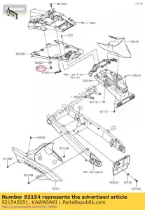 kawasaki 921542651 01 parafuso, soquete, 8x14 - Lado inferior