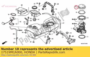 honda 17519MCA000 cubierta, bomba de combustible - Lado inferior