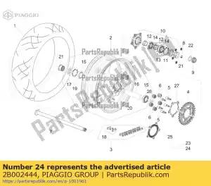 Piaggio Group 2B002444 pre-coated m10x30 shc screw - Bottom side