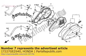 honda 17227GEZ640 subconjunto da tampa, filtro de ar - Lado inferior