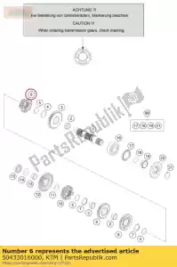 ktm 50433016000 mechanizm przesuwny 6-ty bieg 24t - Dół