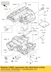 Ici, vous pouvez commander le set-carter moteur klz1000bff auprès de Kawasaki , avec le numéro de pièce 140010646: