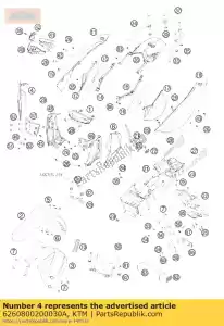 ktm 6260800200030A spojler maski r / s 08 - Dół