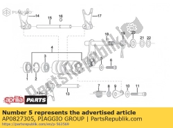 Aprilia AP0827305, Unterlegscheibe 6,2x18x2, OEM: Aprilia AP0827305