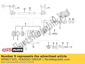 aprilia AP0827305 washer 6.2x18x2 - Bottom side