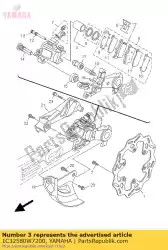 Ici, vous pouvez commander le étrier de frein arrière 2 auprès de Yamaha , avec le numéro de pièce 1C32580W7200: