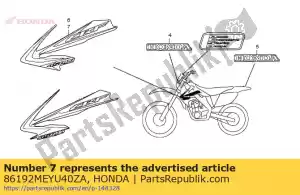 Honda 86192MEYU40ZA merk, l rad * type1 * - Onderkant