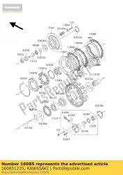 Here you can order the gear,oil pump from Kawasaki, with part number 160851235: