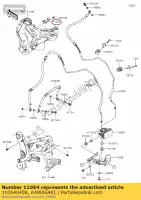 110540408, Kawasaki, suporte, tubo de freio er650b6f kawasaki  er-6f er-6n kle klz 650 1000 2006 2007 2008 2009 2010 2011 2012 2013 2014 2015 2016 2017 2018 2019 2020 2021, Novo