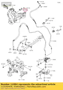 kawasaki 110540408 wspornik, przewód hamulcowy er650b6f - Dół