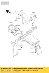 Qui puoi ordinare fender-comp-posteriore, rr, f da Kawasaki , con numero parte 350221318B1: