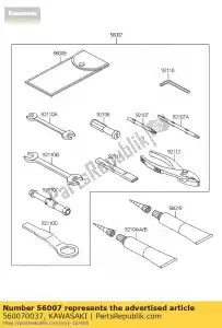 kawasaki 560070037 gereedschapsset zr1000b7f - Onderkant