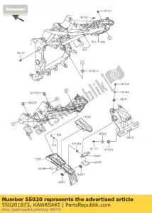 Kawasaki 550201873 bewaker, harnas - Onderkant