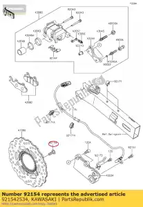 kawasaki 921542534 01 parafuso, soquete, 8x26, mec - Lado inferior