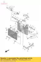 B67134700000, Yamaha, oliekoeler assy yamaha  mt 1000 2016 2017 2018 2019 2020 2021, Nieuw