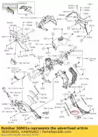 360010692, Kawasaki, 01 dekselzijde,rh kawasaki klz1000 versys 1000 se s , Nieuw