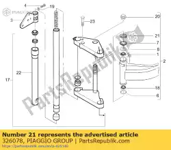 Aqui você pode pedir o porca em Piaggio Group , com o número da peça 326078: