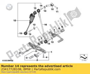 bmw 23417728108 fillister head screw - m6x20 - Bottom side