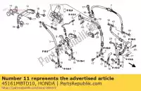 45161MBTD10, Honda, morsetto, tubo flessibile del freno honda xl varadero v va xl1000v xl1000va 1000 , Nuovo